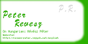 peter revesz business card